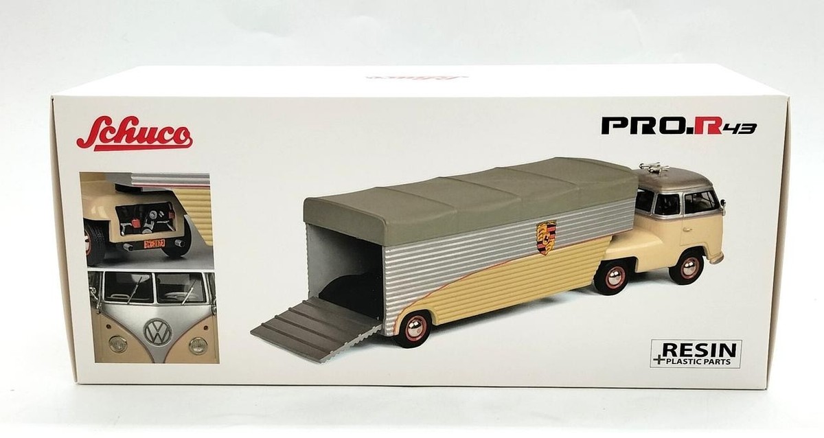 【Schuco】限定1500台 Volkswagen T1 『PORSCHE』 Volkswagen T1 Lowrider Bus Red 