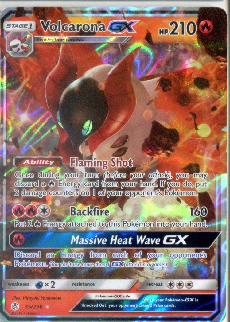 Volcarona GX Ultra Rare SM - Cosmic Eclipse 35/236 LP