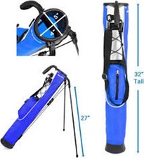 ORLIMAR Golf Stand Bag Lightweight Pitch 'n' Putt Sunday Par 3 Carry Blue 2-way