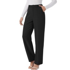NWT Halara High Waisted Pocket Straight Leg Work Pants size XL in Black