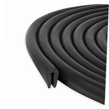 Rubber Edge Trim, Fits Edge up to 1/16 inch 1.6mm , Length 3.05 Meter 10 Feet
