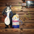 Large Bear HMS Beer Can Metal Sign Vintage Style Man Cave Bar Wall Decor 16''