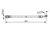 Bosch Bremsschlauch 1 987 481 456 FüR Sportage Tucson KIA JM Hyundai 10,2Mm SUV