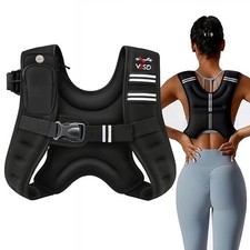 Weighted Vest Woman 6lb/8lb/12lb/16lb/20lb/25lb/30lb Weight Vest for 8LB Black