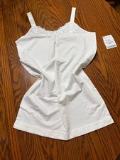 White Lace Trim Cami Tank Top Camisole