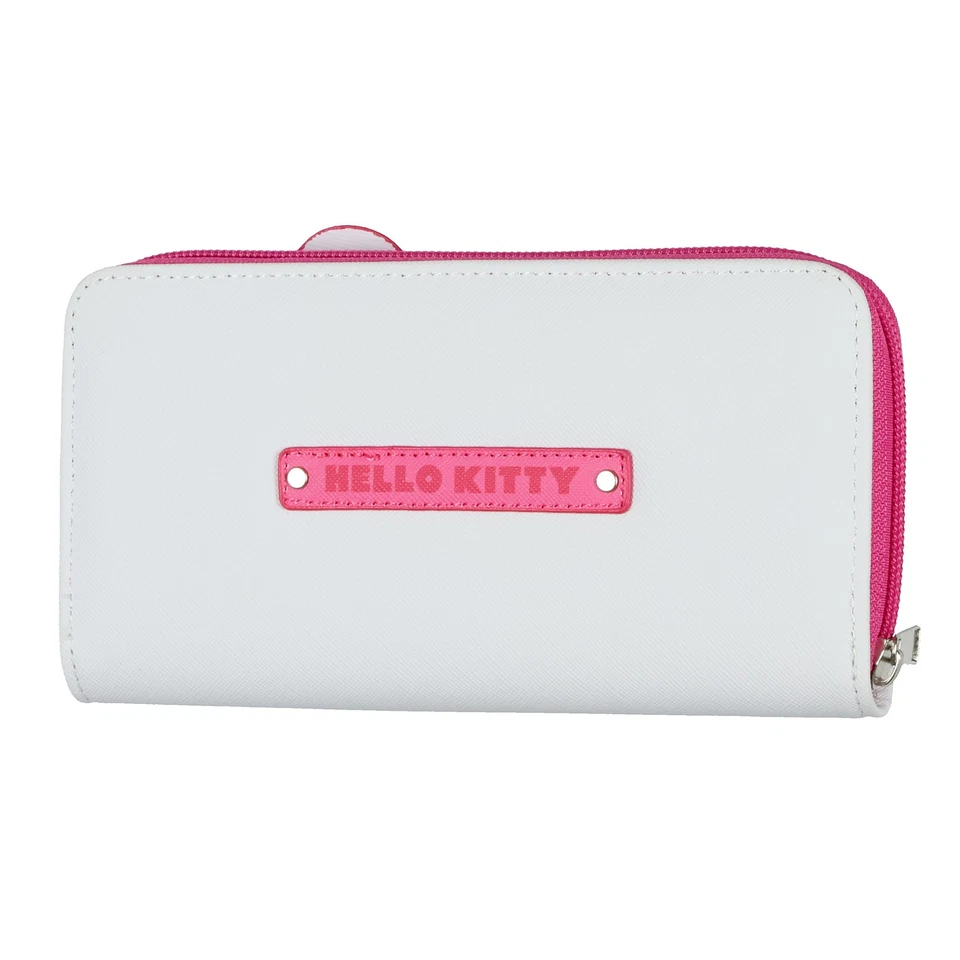 Cartera Sanrio Hello Kitty para mujer 3D lazo imitación cuero cremallera completa alrededor Foto 2 de 4