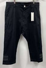 Helmut Lang Black Lafer Twill Taped Crop Men's Pants Size 30 NWOT