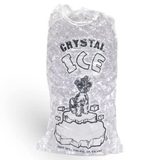500 Pack of 10 Lb Plastic Ice Bags with Drawstring Closure