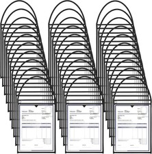 Job Ticket Holders 50 Pack 9 X 12 Inch Clear Plastic with Strap Double Sided