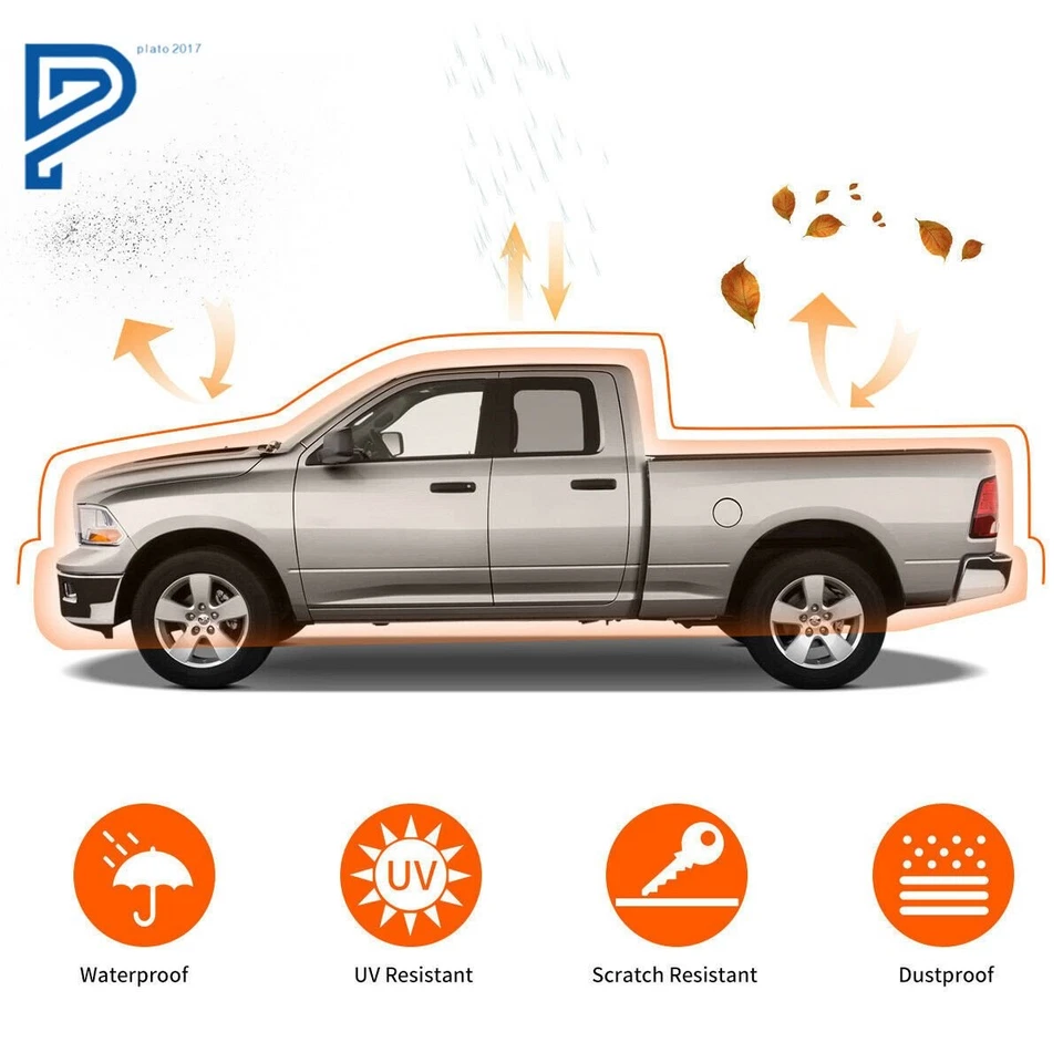 Cubierta Completa para Camioneta Exterior Transpirable Impermeable UV Sol Lluvia Resistente al Calor Foto 3 de 4