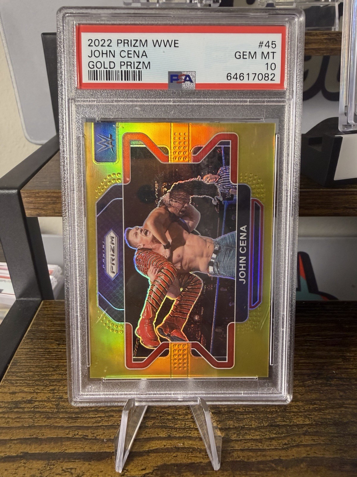 2022 Panini Prizm WWE John Cena True Gold /10 Debut Prizm  - PSA 10
