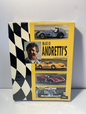 Sealed EA MARIO ANDRETTI'S RACING CHALLENGE Big Box Pc Game, Floppy Disc Vintage