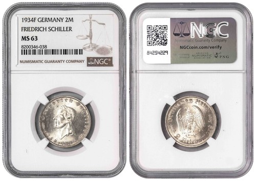 i-650586 Germany 2 Reichsmark 1934 F NGC MS 63