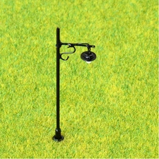 12 x HO scale street lights model railroad modern LED path yard lamppost #R34