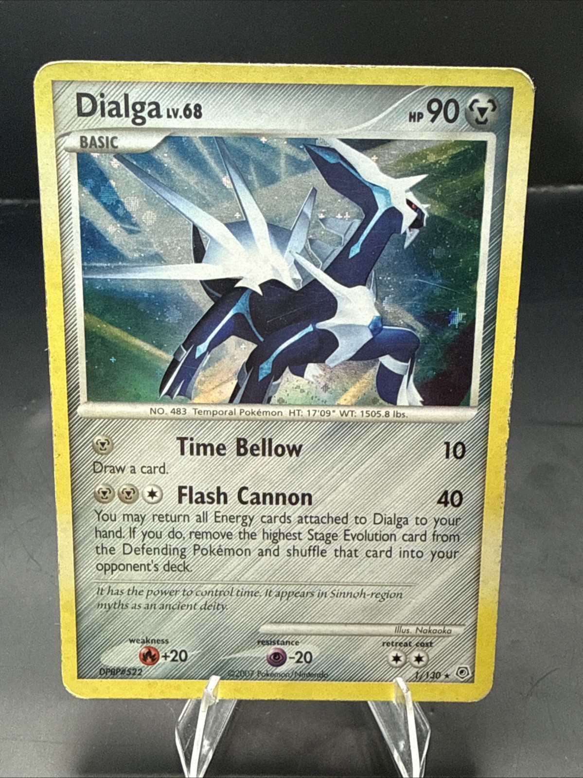 Pokémon TCG Dialga 1/130 Diamond & Pearl Holo Rare (English)