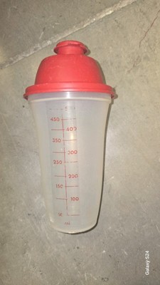 Tupperware Shake It 11.8oz Shaker Red Shaker Mix-Fix Shaky D214 Baking