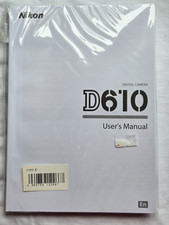 New Original Nikon User Manual D610 Instruction Book in English