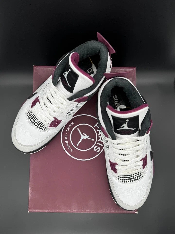 Talla 10.5 - Jordan 4 Retro x Paris Saint-Germain Burdeos 2020 Foto 4 de 4