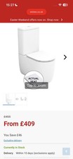 Wickes Teramo Easy Clean Close Coupled Toilet Pan & Soft Close Seat