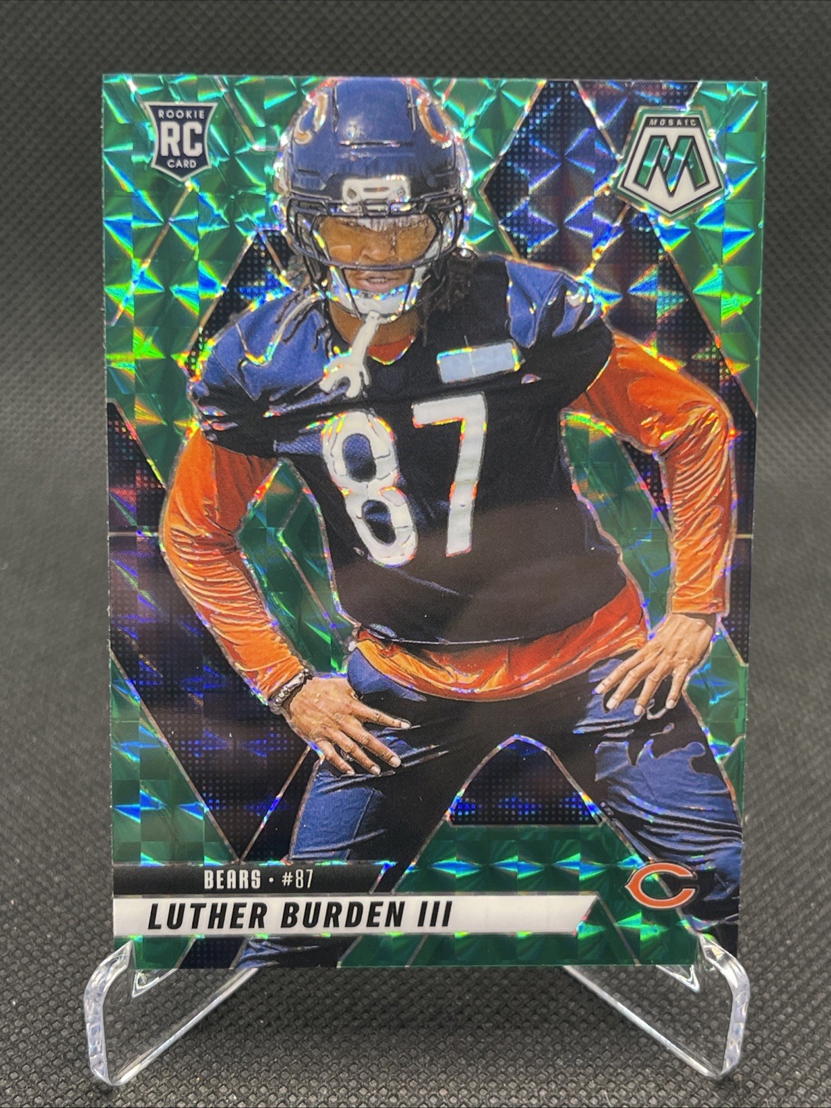 Luther Burden III (RC) - 2025 Panini Mosaic Green Mosaic #383 - Chicago Bears