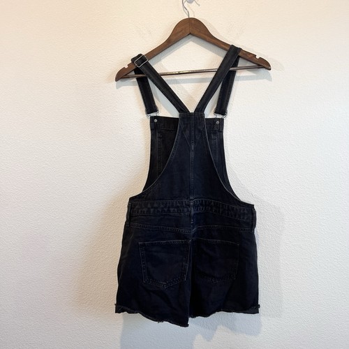 Madewell Adirondack Short Overalls Lunar Wash Black Denim Romper Women’s Small - Picture 8 of 11