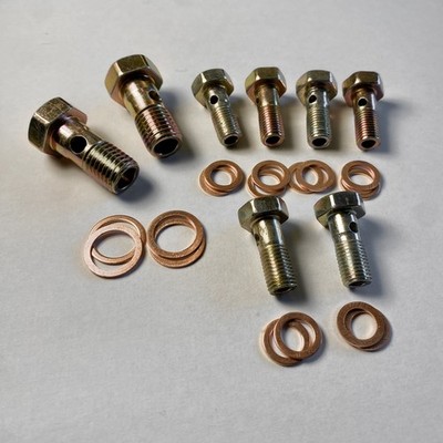Banjo Bolt Set fuel distributor Scirocco mk2 Golf mk1 mk2 Yellow Zinc K-Jetronic