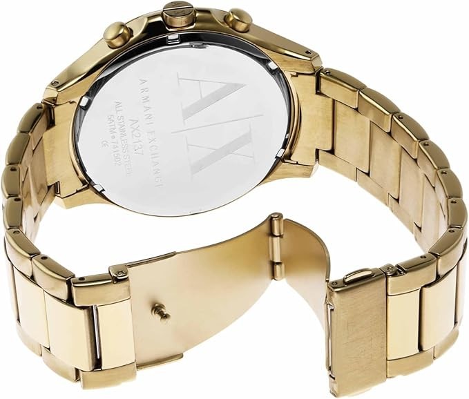 Armani Exchange AIX AX2137 Chronograph Gold Tone Watch With Gift Box ...
