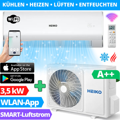 Split Klimaanlage 12000 BTU Klimagerät Inverter Klima 3,5 kW R32 Heizfunktion