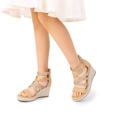 Girls Espadrille Sandals Wedge Sandals Platform Wedding Party Dress Shoes