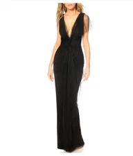 Katie May Black Olivia Mesh Gown Size M