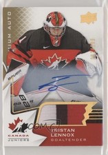 2020-21 Team Canada Juniors Hlinka Autos /199 Tristan Lennox #21 Patch Auto h8y