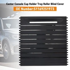 Center Console Cup Holder Tray Roller Blind Cover for BMW F15 X5 F16 X6 14-18🚙