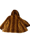 Dennis basso Faux Fur leopard print lined snap front coat Women's Medium — photo 3