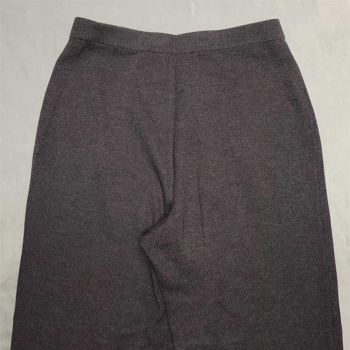 St John Collection Pants Womens 10 Gray Knit Marie Gray Classic