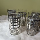 Vintage MCM Drinking Glasses w/ Removable Aluminum Sleeves Juice Rare Set Of 5 — photo 2