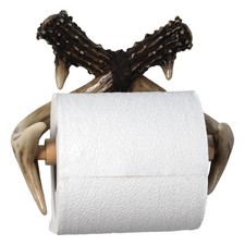 Rivers Edge Products Wall Mount Toilet Paper Holder Bathroom Decor, Deer Antler
