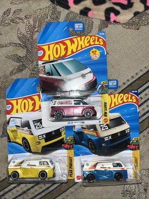 Lot of 3 Hot Wheels VW ID. BUZZ Bomb - HW Euro New for 2026, VW T3