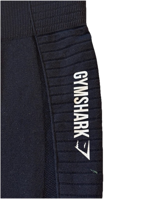 Gymshark Black Energy Seamless High Waist peekaboo mesh stretch Crop Leggings *M