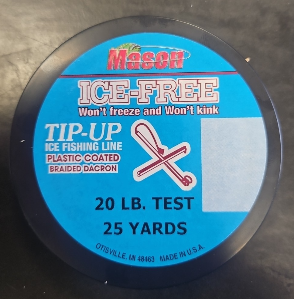 Mason Plastic Coated Braided Dacron Ice Fishing Tip-Up Line - 25 Yd. 20 Lb Test | eBay Mason Plastic Coated Braided Dacron Ice Fishing Tip-Up Line - 25 Yd. 20 Lb Test | eBay