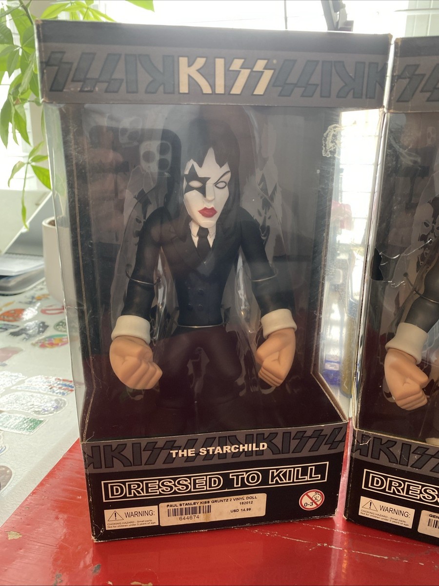 Set of 4 2003 Dressed To Kill KISS Gruntz Figures - Peter Ace Gene