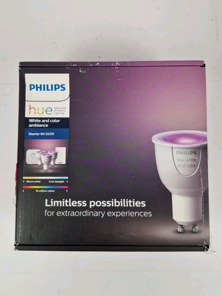 PHILIPS Hue Kit Demarrage Blanc et Couleur Ambiance avec 3 A