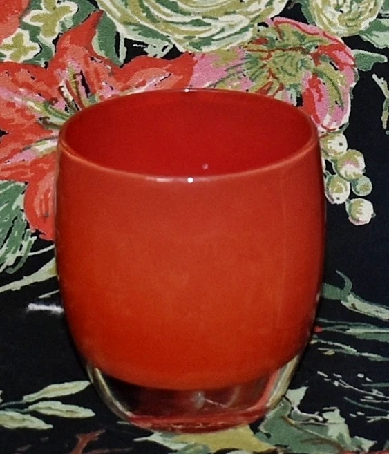 Glassybaby "RUDOLPH" 手工吹制有源烛台 带贴纸和茶烛 — 第 2/4 张图片