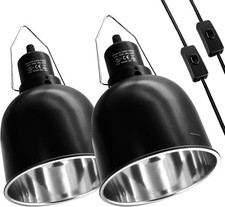 Reptile Light Fixture, 2 Packs 5.5 Inch Deep Dome Lampshade Dimmable,...