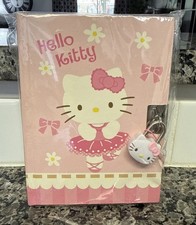 Hello Kitty Ballerina Diary Journal 2006 Hardcover Sanrio With Lock And Keys VTG