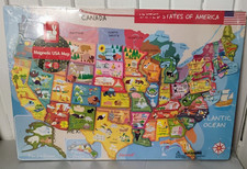 Janod Magnetic USA Map Puzzle Brand New Unwrapped