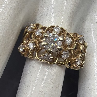     Stunning 14k YG  High Quality 1.00 CTW Natural Diamond. Size 8.5