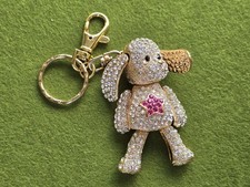 Butler & Wilson Keyring Fashion  Dog Puppy Love Star Rhinestone Dimond Gold.    