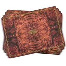 Walnut Burlap Placemats - Set of 4 (15.7” x 11.7”), Cork, Stylish Rustic Desi...