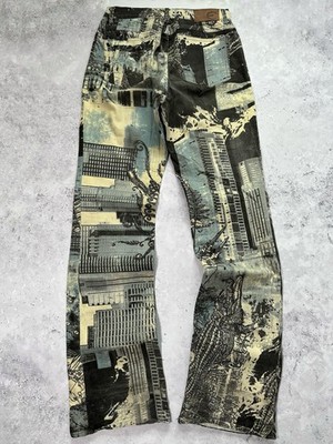 Roberto Cavalli 2004  New York City  Print Bootcut Jeans (W27-28)