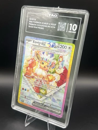 Pokemon 2025 Eevee EX Black Star Promo #174 TAG Graded 10